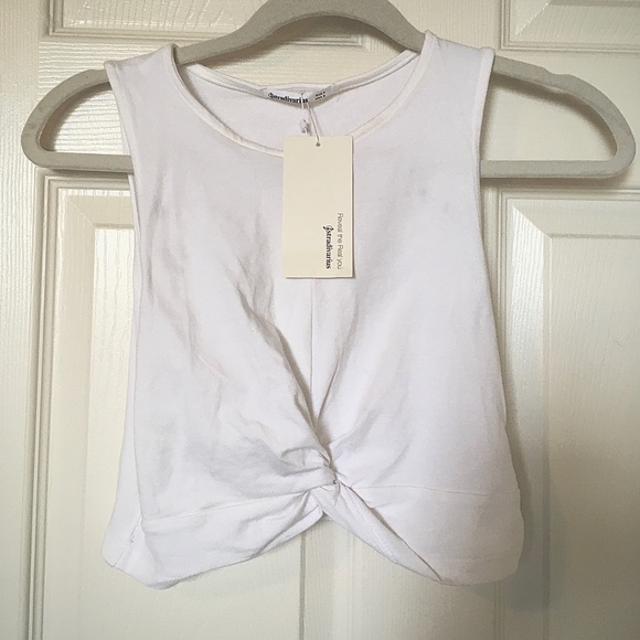 Stradivarius white crop top - new with tags - Picture 2 of 2